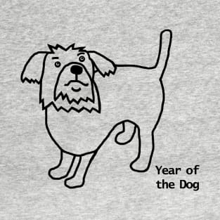 Small Year of the Dog Outline T-Shirt